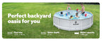 JOYFY Round Above Ground Pool 12ft/10ft/15ft Outdoor Round Frame 
 Set for Kids Adults with Filter Pump