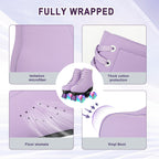 Size 35-45 Double Row Roller Skates 4 Wheels Flashing Skate Shoes For Women Girls Adult Outdoor Skating Training Quad Sneakers