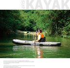 10.2'x35''x8'' Inflatable Kayak with Detachable Seat, SUP-
 Set Includes Hand Pump/Aluminum Oar/Backpack, Boat for Adults