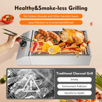 Family Smokeless Grill 1800W 110V 
Stainless Steel Electric 
Barbecue Oven Grill For Restaurant BBQ Equipment
