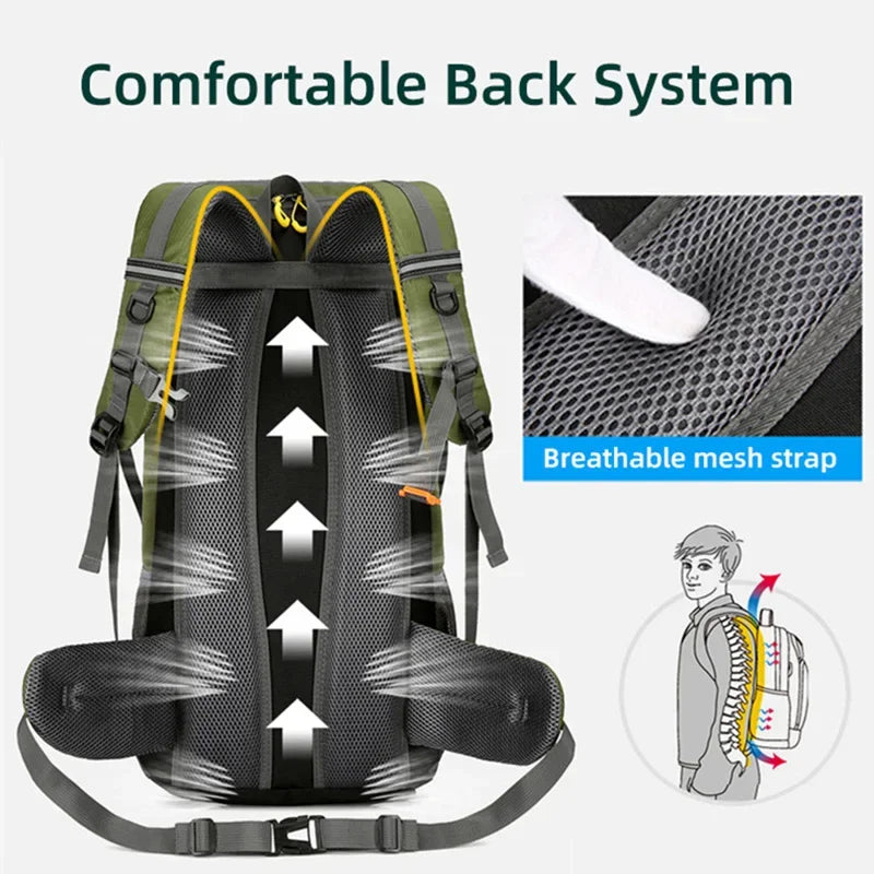 50L Travel Backpack Camping Men Large Hiking Bag 
Tourist Rucksack Waterproof ,Climbing Mountaineering 
A Must have