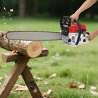 2 Stroke Gas-powered Chainsaw 52CC Gasoline Chain Saw Set Single Cylinder Air-cooled for Cutting Wood