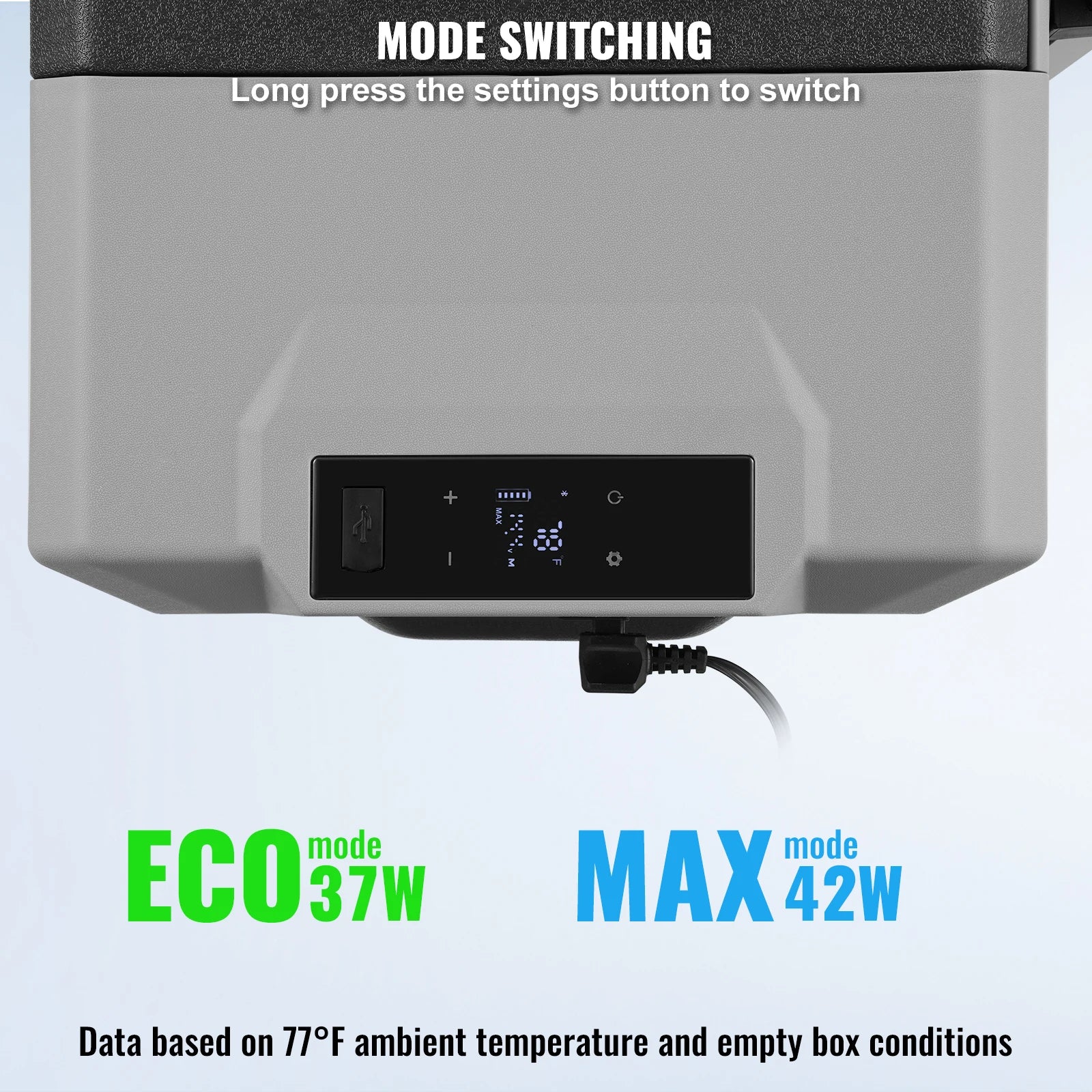 SucceBuy Car Refrigerator 12 Volt Car
Refrigerator Fridge Single Zone Portable Freezer  and Handle
 -4℉-68℉ 12/24V DC and Cooler