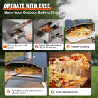 Succebuy 12inch Outdoor Oven Charcoal Fired ,Portable 
Stainless Steel Grill&Pizza 
Waterproof for Backyard Camping