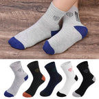 5/10 pairs Breathable Men's Basketball Crew Socks
 for Spring and Fall
 Sweat Absorption Deodorant Sports Stockings