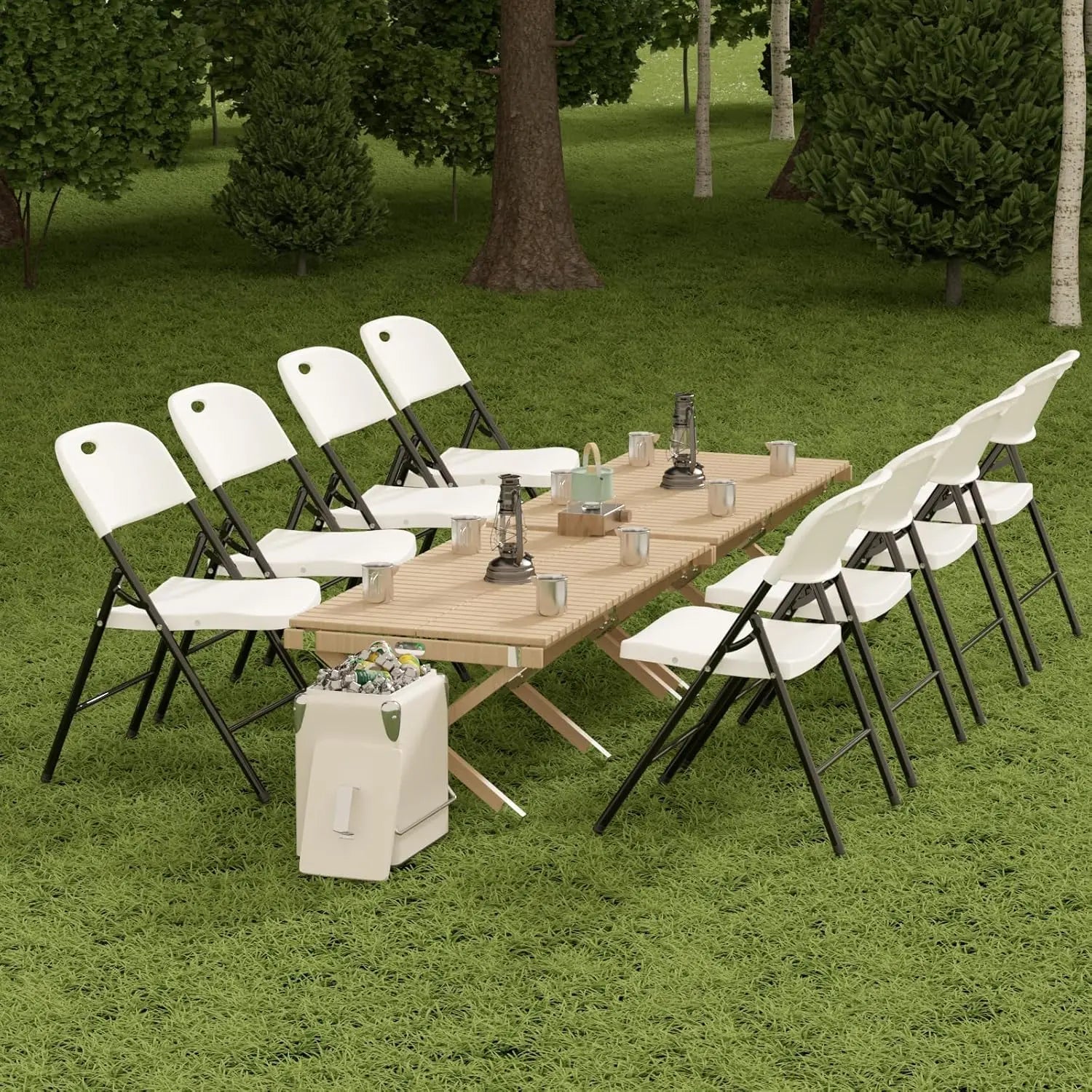350 Weight Limit,  Heavy Duty, " Plastic " Folding Chair 
with Reinfoced Steel Frame for Indoor and Outdoor,