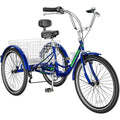 Adult Tricycles 3 Wheel Bikes for Adults 20 24 26 Inch
 7 Speed Adult Trikes Bicycles Cruise Trike with Shopping Basket for Seni