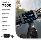Bafang LCD Color Display Instrument 36V 48V 52V P860C 860C P850C 600C C965 DPC18 BF-UART Protocol Bluetooth 750W Motor E-bike