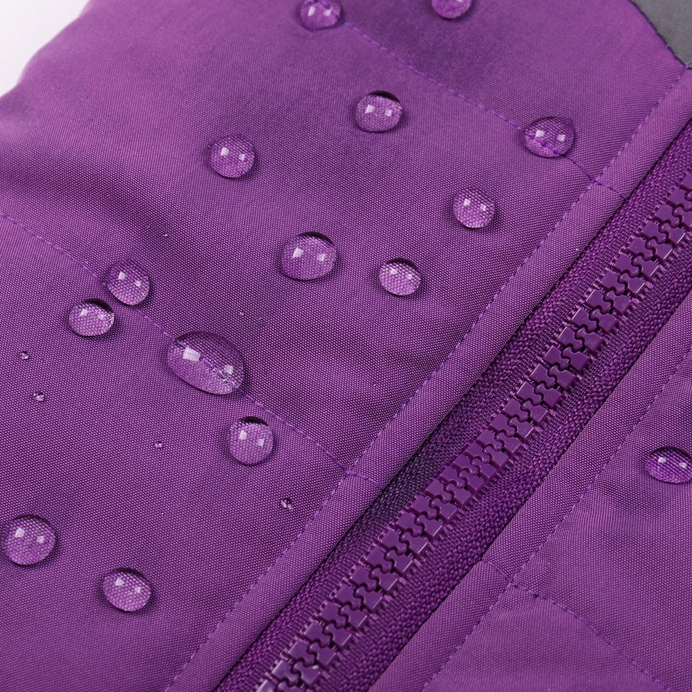 Waterproof Winter Dog Coat With Warm Fleece Lining Adjustable Buckle And Double D-Ring Harness For Small Medium And Large Dogs