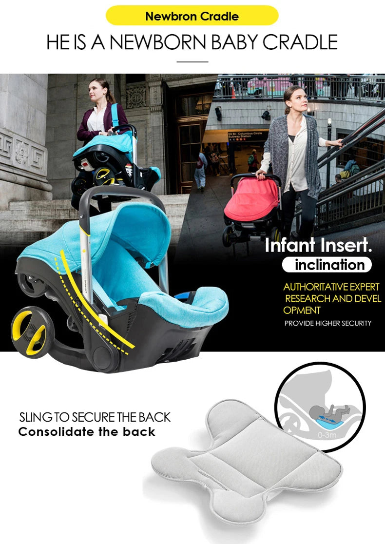 Baby Stroller Multifunctional Car Seat 3 in 1 For Newborn , Infant Buggy Safety Cart Carriage