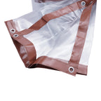 Premium Brown Waterproof PVC Tarp, 8x10ft Heavyweight Rainproof, Dustproof & Sunproof Outdoor Cover for Tent,Awning,Canopy,Patio