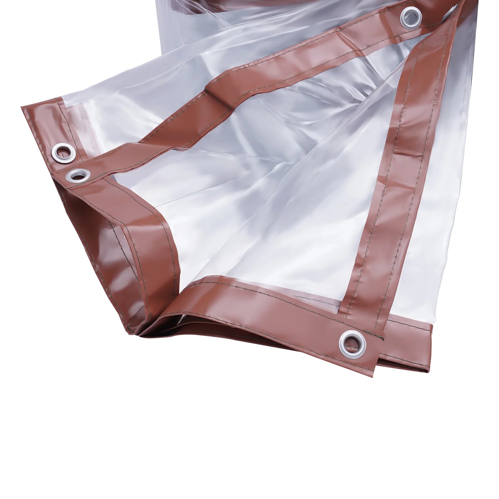 Premium Brown Waterproof PVC Tarp, 8x10ft Heavyweight Rainproof, Dustproof & Sunproof Outdoor Cover for Tent,Awning,Canopy,Patio