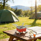 Portable Burner  for Camping.
 Foldable Windproof Outdoor Gas  Stove 
for Backpacking, Camping ,Hiking, Picnic , BBQ Grill