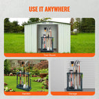 SucceBuy 10 Slots Yard Garden Tool Organizer 
Long-Handl Tool/Rake/Broom 
Tower Storage Rack Stand Holder for Garage Organization