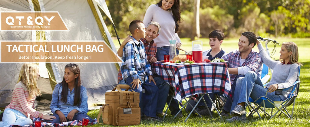 Lunch Box Expandable 18L 
Insulated Cooler Bag
 Leak Proof for Work, Camping,Picnics MOLLE Weave Strap