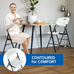 10 Pack Thicker 800 LBS White Folding Chairs, Commercial Grade for Events