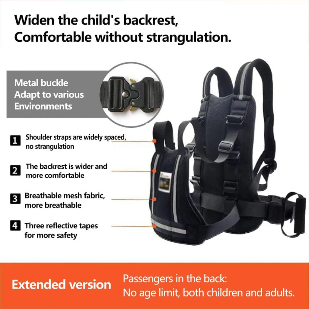 Child Seat 
Baby Carrier Belt
for  Electric, Car, Motorcycle Safety Harness Kids.    Seat Security Protection