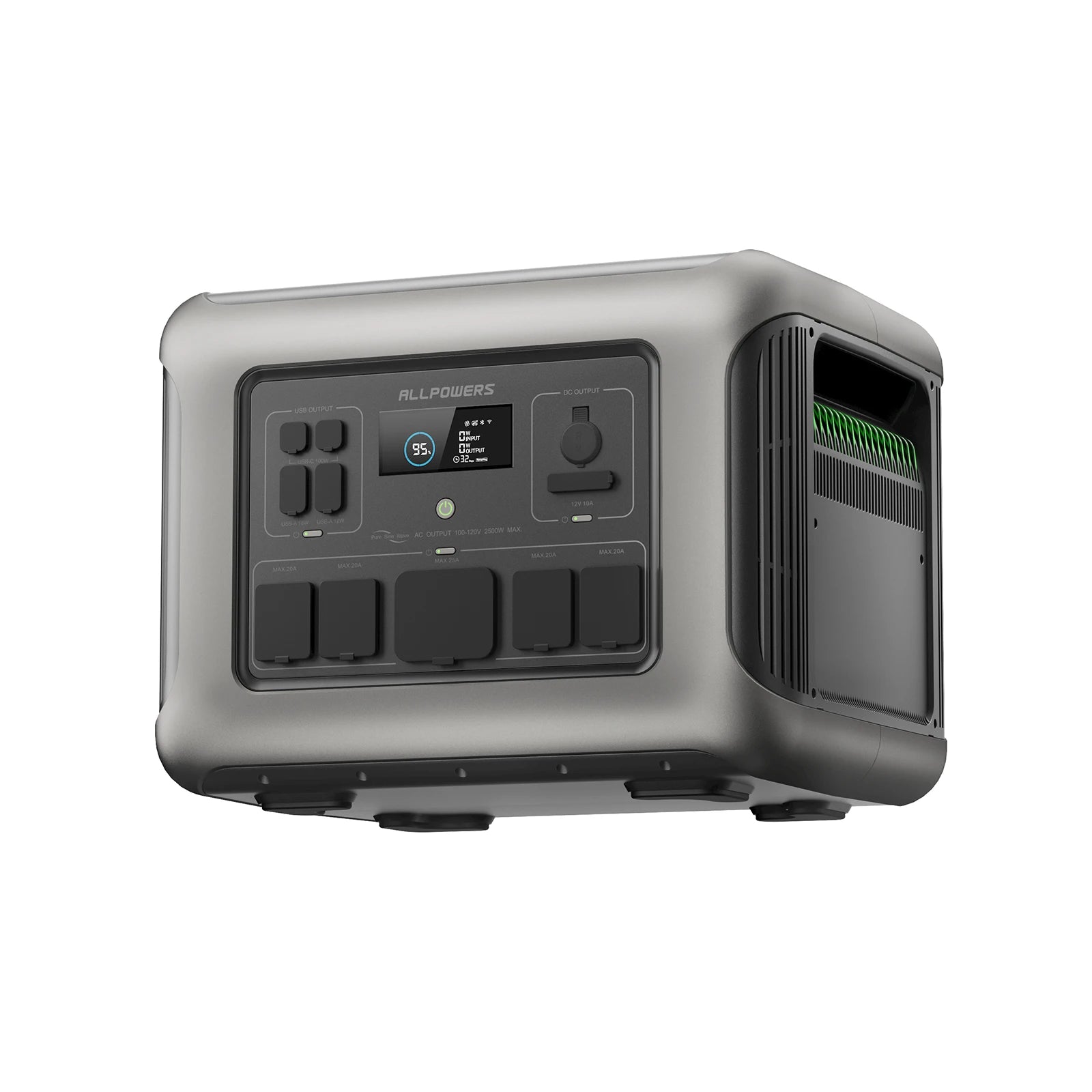 ALLPOWERS Portable  R600, 
299Wh LiFeP04 Battery with 2x 600W (1200W Surge)
 AC Outlets for Outdoor Camping RV Home