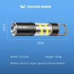 1pc Smiling Shark SD-5241 Camping Lantern, Mini Flashlight Type-C Charging&Long Lasting LED Tent Light Rechargeable for Camping