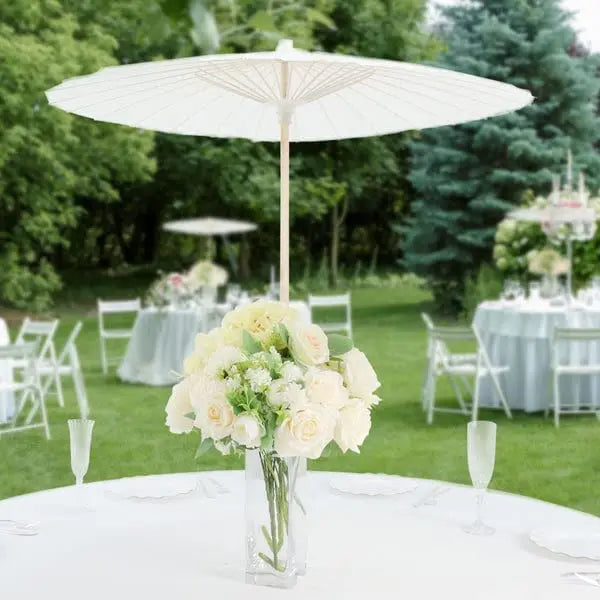 White Paper Parasol for Wedding Photo Cosplay Prop DIY Umbrella for Bridal Baby Shower Party 60cm 80cm 10/15/20/30/50/100Pcs