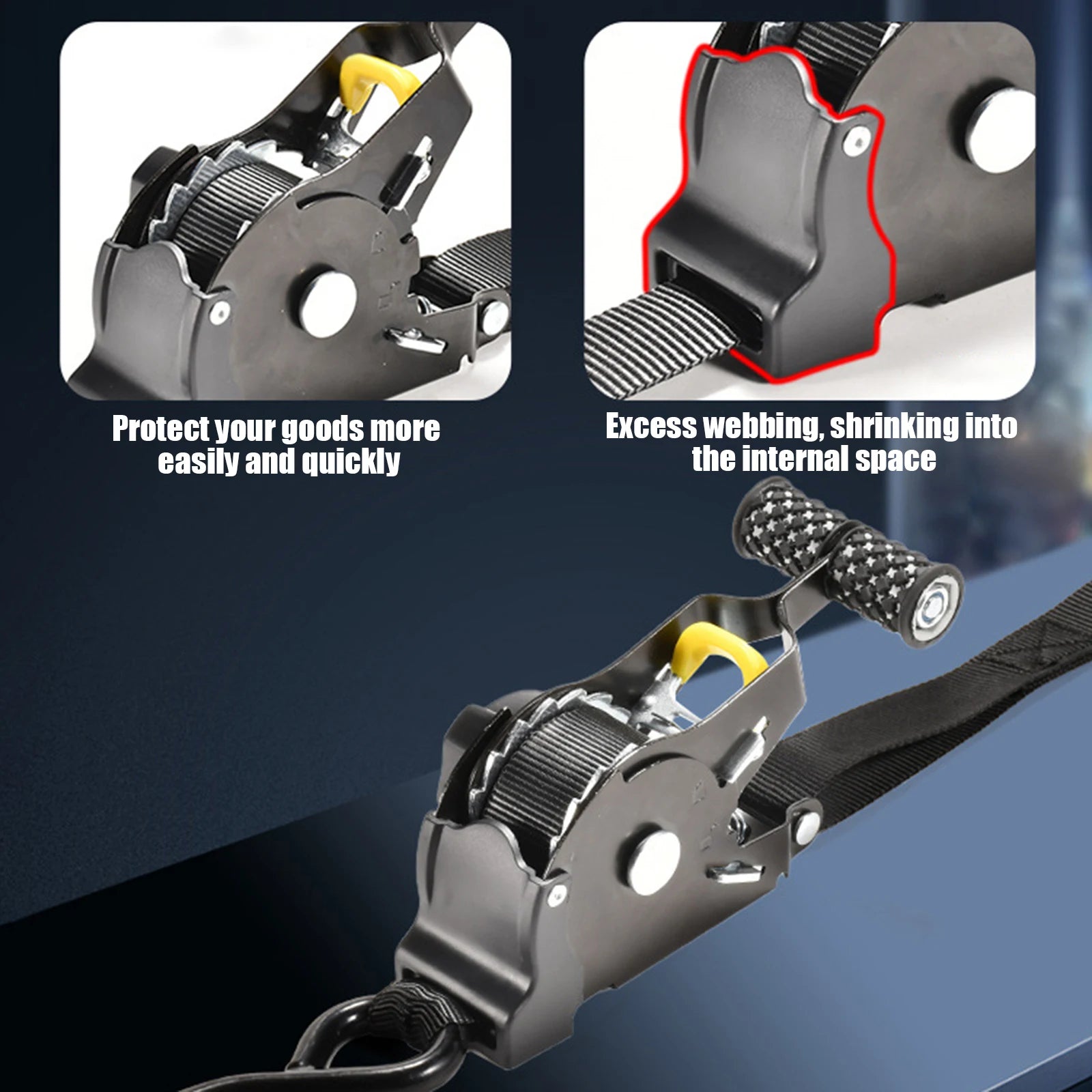 Tie-down Binding Strap , Cargo Tensioner ,
Motorcycle Straps Tightened For Large Cargo Transportation