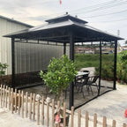 Mosquito Net for Gazebo Outdoor Canopy 
Insect Netting with Zipper on  Curtain for Garden Patio mesh
