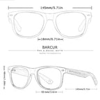 BARCUR Polarized Man Sunglasses Bamboo Sun Glasses for Women Wood UV400 Eyewear Oculos Blue Light Blocking Glasses