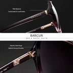 BARCUR Sunglasses Women Oversized Polarized Sun glasses for Women Eyewear Gradient Ladies Shades UV400 Protection Oculos