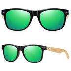 BARCUR Polarized Man Sunglasses Bamboo Sun Glasses for Women Wood UV400 Eyewear Oculos Blue Light Blocking Glasses