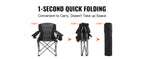 SucceBuy Camping Folding Chair for Adults  
Portable Quad Lumbar Back , Padded Arm  with Side Pockets for Beach, Lawn, Picnic