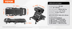 SucceBuy Foldable Z Garage Creeper.  Rolling , Folding,  
Mechanic Creeper Stool with 6 Wheels .
Tool Tray and  Padded Seat , For Garage ,Shop or Home