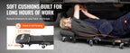 SucceBuy Foldable Z Garage Creeper.  Rolling , Folding,  
Mechanic Creeper Stool with 6 Wheels .
Tool Tray and  Padded Seat , For Garage ,Shop or Home