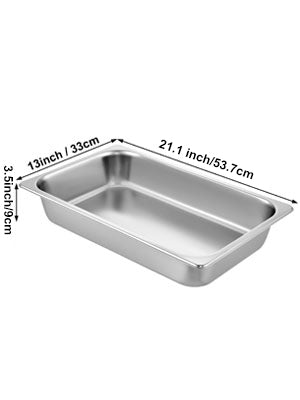 SucceBuy 8.5L-20.5L Buffet Chafing Dishes Gastronorm Pans 

Steam Table Stainless Steel Food Container for Party BBQ Baking
