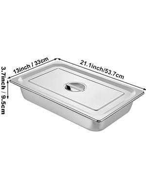 SucceBuy 8.5L-20.5L Buffet Chafing Dishes Gastronorm Pans 

Steam Table Stainless Steel Food Container for Party BBQ Baking