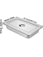 SucceBuy 8.5L-20.5L Buffet Chafing Dishes Gastronorm Pans 

Steam Table Stainless Steel Food Container for Party BBQ Baking