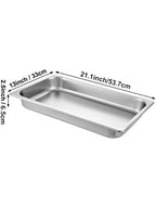 SucceBuy 8.5L-20.5L Buffet Chafing Dishes Gastronorm Pans 

Steam Table Stainless Steel Food Container for Party BBQ Baking
