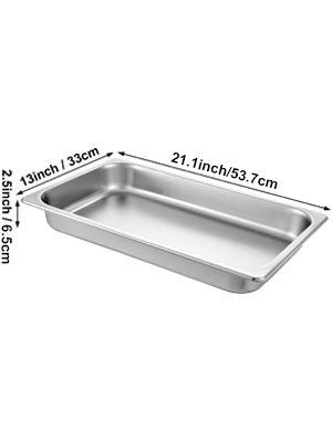 SucceBuy 8.5L-20.5L Buffet Chafing Dishes Gastronorm Pans 

Steam Table Stainless Steel Food Container for Party BBQ Baking