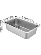 SucceBuy 8.5L-20.5L Buffet Chafing Dishes Gastronorm Pans 

Steam Table Stainless Steel Food Container for Party BBQ Baking