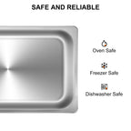 SucceBuy 8.5L-20.5L Buffet Chafing Dishes Gastronorm Pans 

Steam Table Stainless Steel Food Container for Party BBQ Baking