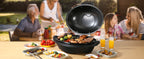 VEVOR Indoor/Outdoor Electric Grill, 1800W Electric BBQ Grill & 
2 Zone Grilling Surface Adjustable Temperature for Party Camping