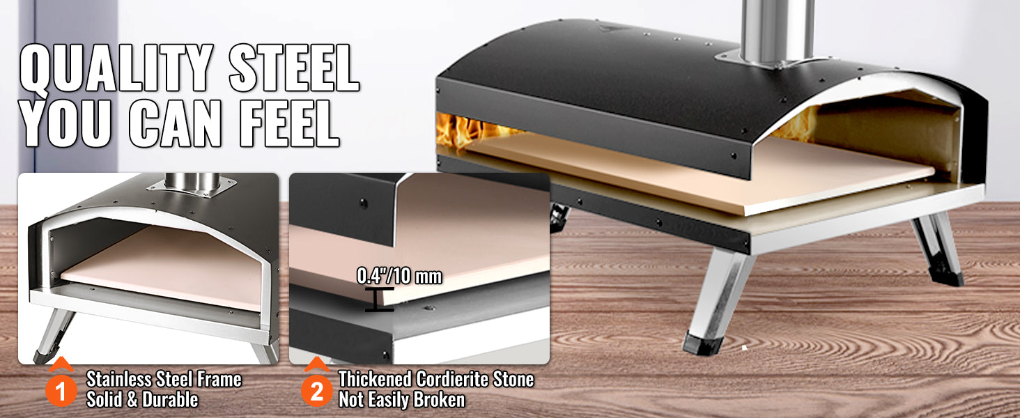 Succebuy 12inch Outdoor Oven Charcoal Fired ,Portable 
Stainless Steel Grill&Pizza 
Waterproof for Backyard Camping