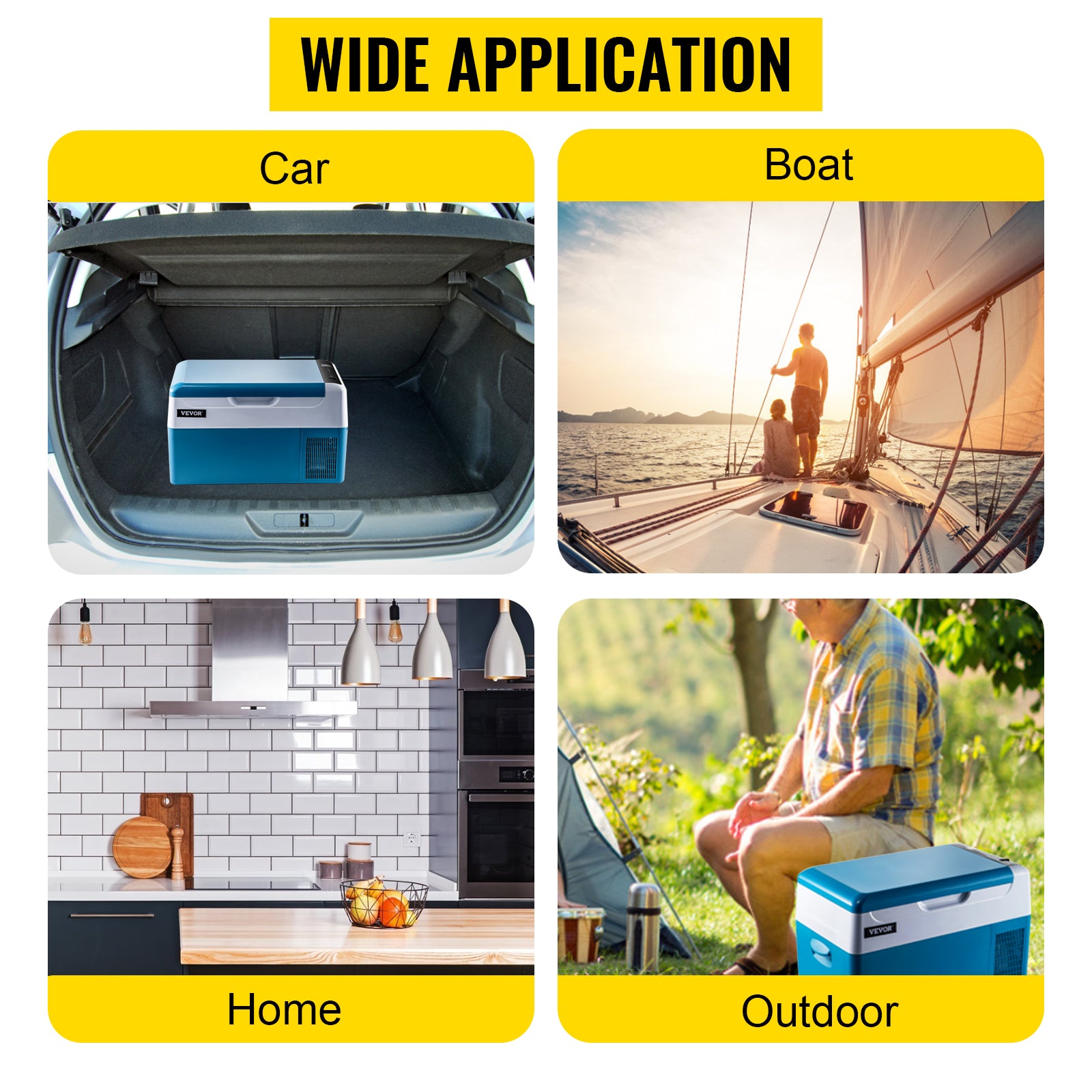 Succebuy 12V Portable Refrigerator, 
App Control(-4℉~68℉) Car  Electric Compressor Cooler