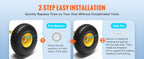 SucceBuy 2-Pack Solid PU Run-Flat Tire Wheel 10" 
Flat Free Tubeless Tires and Wheels for Dollies Garden Trailers Various Carts