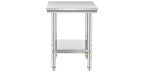 VEVOR Kitchen Work Bench.
Commercial Catering Table with Undershelf Stainless Steel 330LBS 286LBS for Restaurant Garage