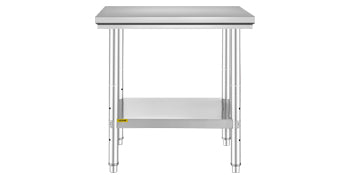 VEVOR Kitchen Work Bench.
Commercial Catering Table with Undershelf Stainless Steel 330LBS 286LBS for Restaurant Garage