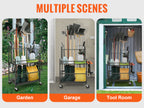 VEVOR Garden Tool Organizer, 16 Slots, Hooks, Tower Rack, Wheels, Garage, Long-Handled Tools, Rake, Broom, Metal Stand
